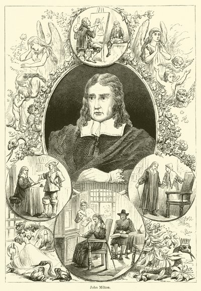 John Milton (rytina) od English School