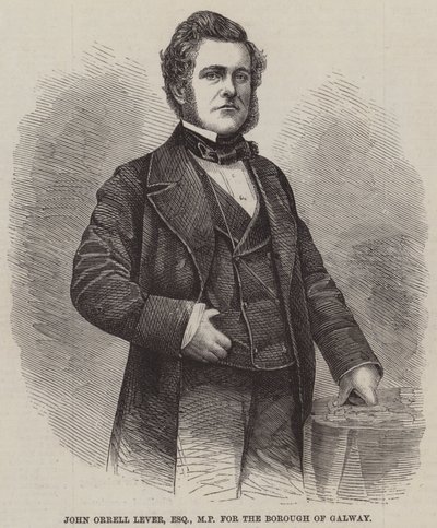 John Orrell Lever, Esquire, poslanec za čtvrť Galway (rytina) od English School