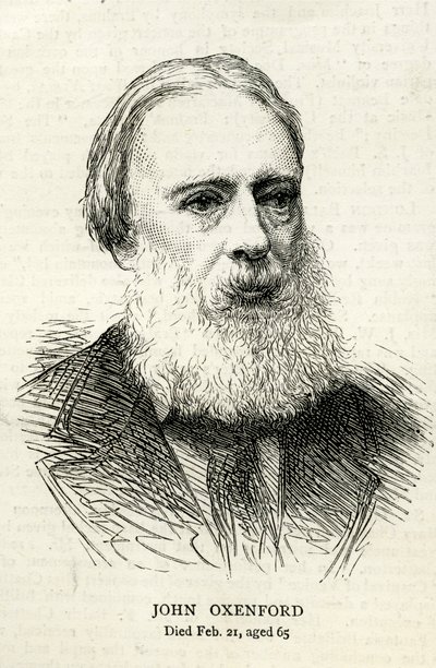 John Oxenford (1812-77) ilustrace z The Graphic 1877 od English School