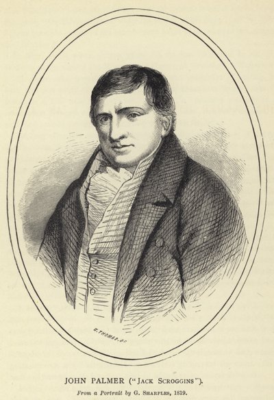 John Palmer, Jack Scroggins, Z portrétu G Sharplese, 1819 od English School