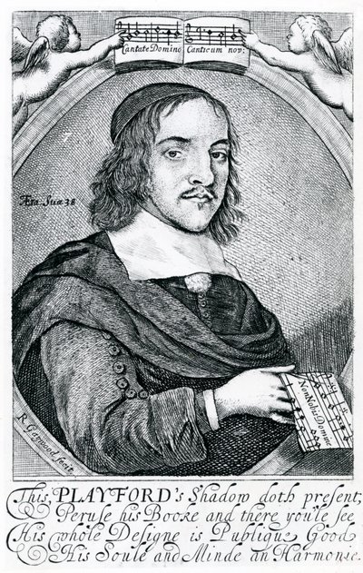 John Playford (1623-c.1686) (rytina) od English School