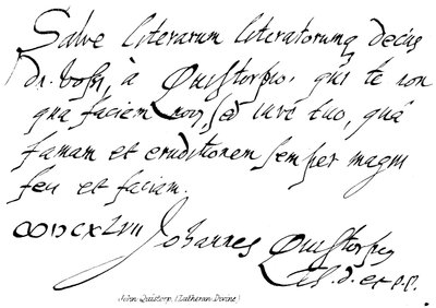 John Quistorp, (luteránský božský) od English School