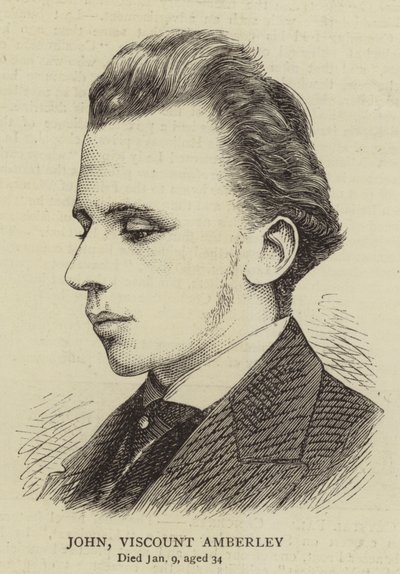 John Viscount Amberley (rytina) od English School