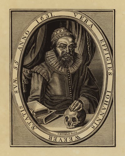 John Weever , anglický básník a starožitník (rytina) od English School