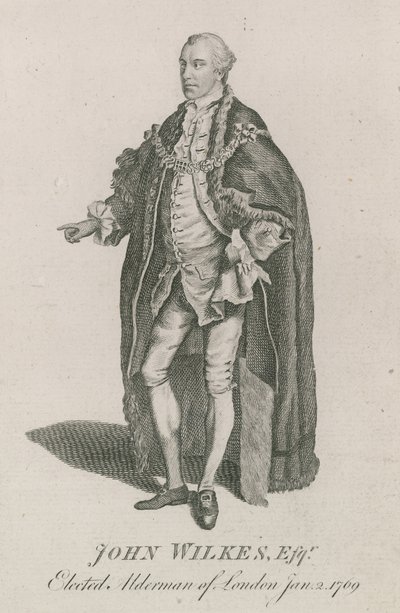 John Wilkes, zvolený radním v Londýně, 2. ledna 1769 od English School