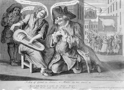 Zamilovaný John of Gant aneb Mars na kolenou, 1749 od English School