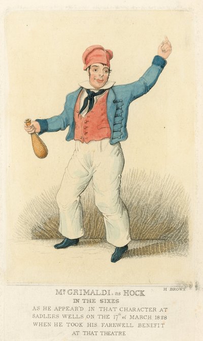 Joseph Grimaldi jako Hock od English School
