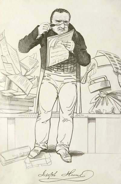 Joseph Hume , skotský lékař, politik a Radical MP (rytina) od English School