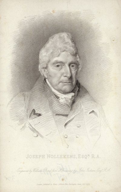 Joseph Nollekens , anglický sochař. Rytina od Williama Bonda od English School