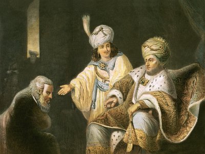 Josef přivádí svého otce Jákoba na setkání s faraonem od English School