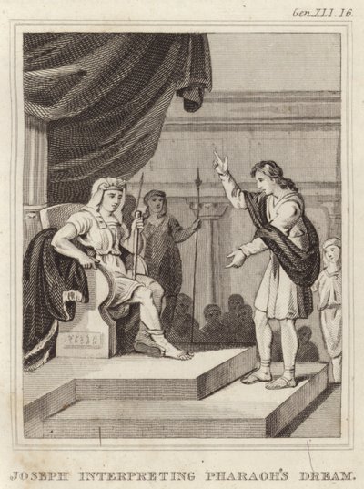 Joseph interpretující faraonský sen od English School
