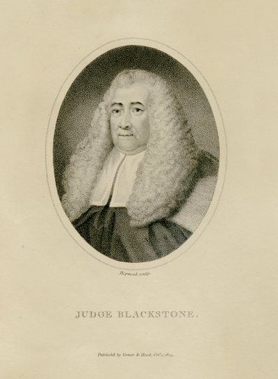 Judge Blackstone, cca 1800 (rytina) od English School