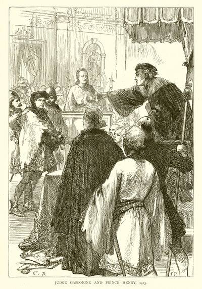Soudce Gascoigne a princ Henry, 1413 od English School