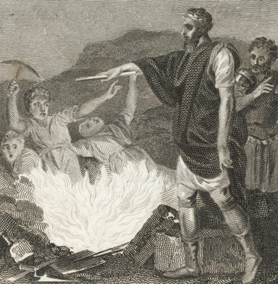 Julián Apostata nařizuje obnovu Jeruzaléma (rytina) od English School