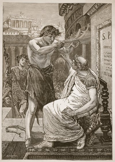 Julius Caesar odmítá korunu nabízenou Anthonym od English School