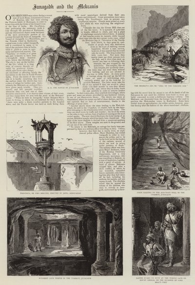 Junagadh and the Mekranis (rytina) od English School