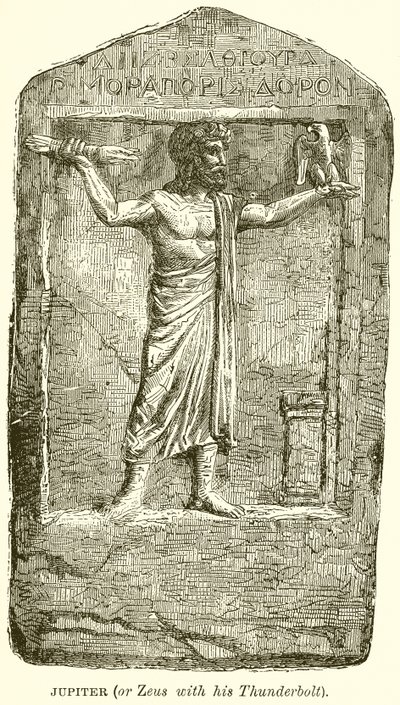 Jupiter (nebo Zeus se svým bleskem) od English School
