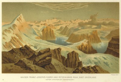 Kaiser Franz-Josephs-Fjord a Petermanns Peak, východní Grónsko od English School