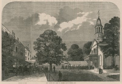 Kew Church a Green na svatební den princezny Mary od English School