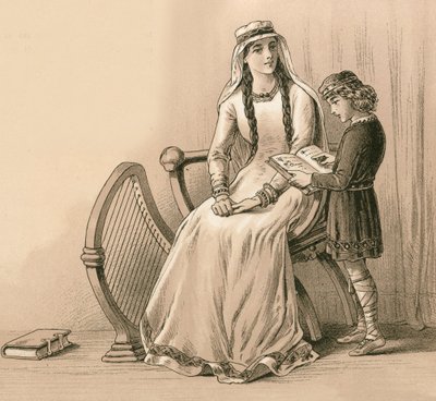 Král Alfréd a jeho nevlastní matka od English School