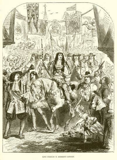 král Karel II. vjezd do Londýna od English School