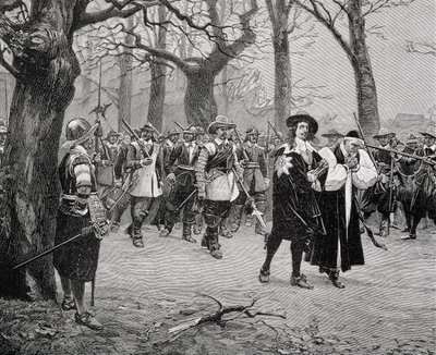 Král Karel I. (1600-49) na cestě k jeho popravě od English School