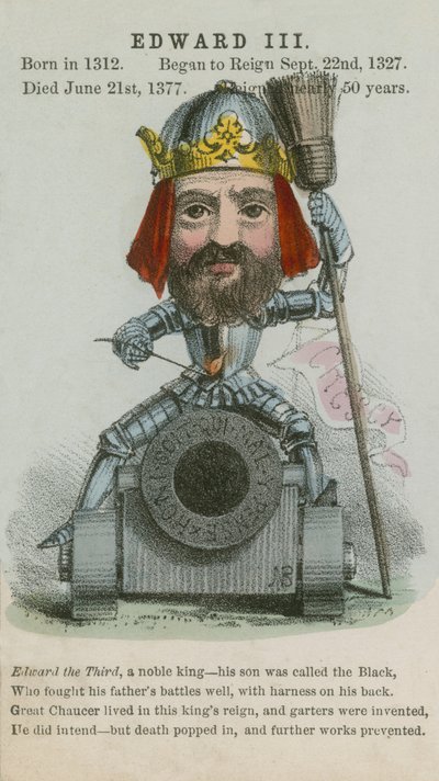 Král Edward III (akvatinta) od English School