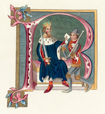 King Edward II (barevná rytina) od English School