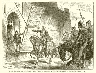 Král Edward II odražen od hradu Stirling po bitvě u Bannockburn, 1314 od English School