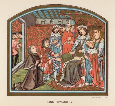 Král Eduard IV (barevná litografie) od English School