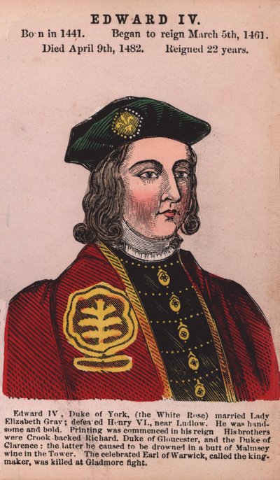 King Edward IV (barevná rytina) od English School