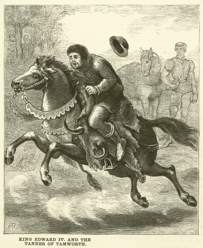 Král Eduard IV. a koželuh z Tamworthu (rytina) od English School