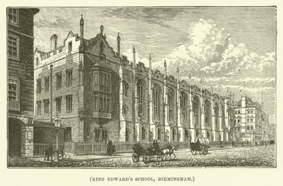 Škola krále Edwarda, Birmingham (rytina) od English School