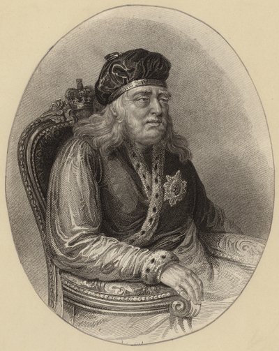 Král Jiří III jako starý muž od English School