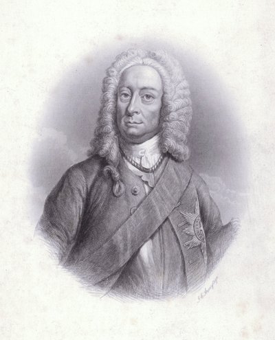 King George II (rytina) od English School