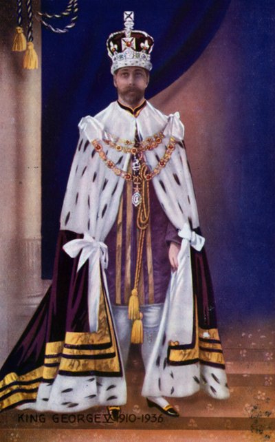 King George V (barevné lito) od English School