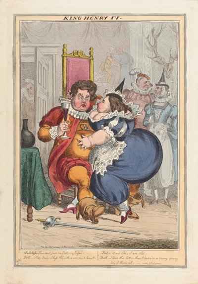 King Henry IV, pub. 1827 (ručně kolorovaná rytina) od English School
