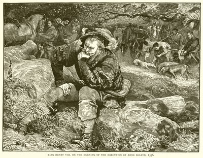 Král Jindřich VIII. Ráno po popravě Anny Boleynové, 1536 od English School