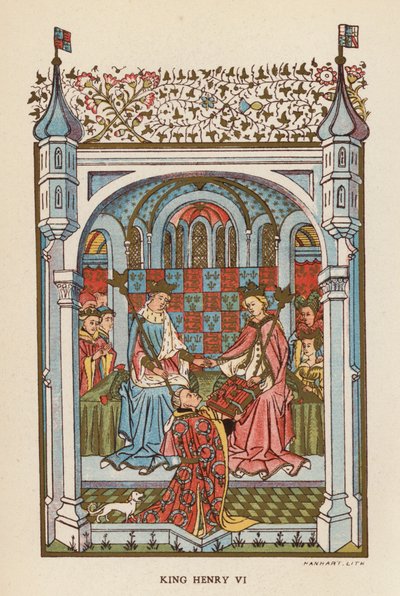 Král Jindřich VI (barevná litografie) od English School
