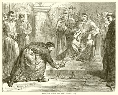 Král Jan před papežským legátem, 1213 od English School