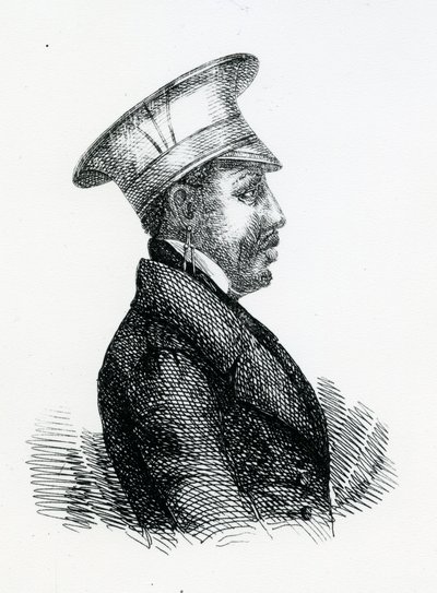 King Moshoeshoe I (asi 1786-1870) (rytina) od English School