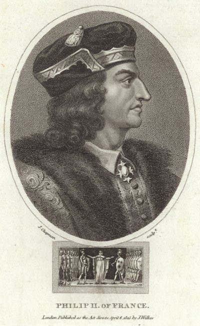 Francouzský král Filip II od English School