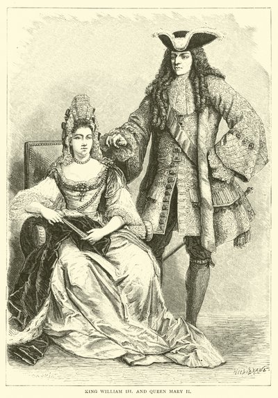 Král Vilém III a královna Marie II od English School