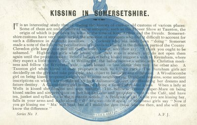Líbání v Somersetu (litho) od English School