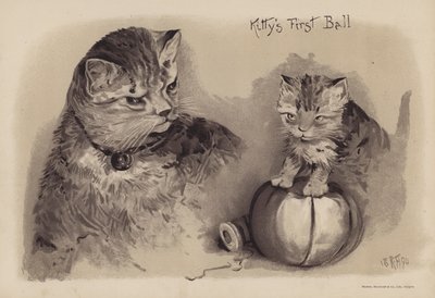 Kittys erster Ball (Chromolithographie) von English School