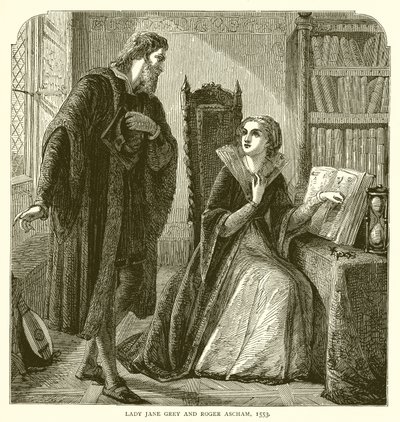 Lady Jane Gray a Roger Ascham, 1553 od English School
