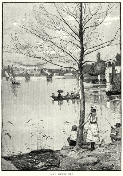 Jezero Wendouree (rytina) od English School