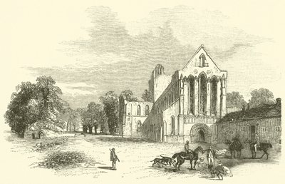 Lanercost Priory (rytina) od English School