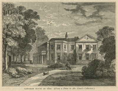 Langham House v roce 1820 od English School