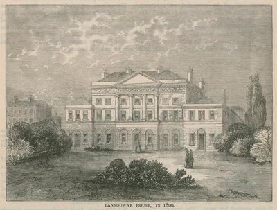 Lansdowne House, Berkley Square, v roce 1800 od English School